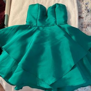 Green cocktail homecoming dress